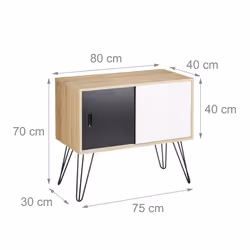 Relaxdays 10020348 living room sideboard/buffet 2 door(s)