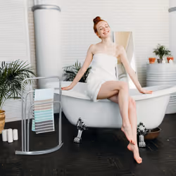 Relaxdays 10020462 Towel holder Floorstanding Stainless steel - Additional view 4