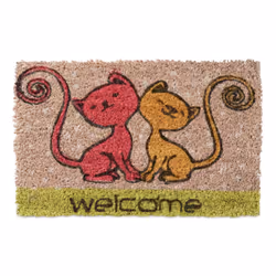 Relaxdays 10021027, Decorative doormat, Indoor/outdoor, Rectangular, Multicolour, Pattern, Coconut