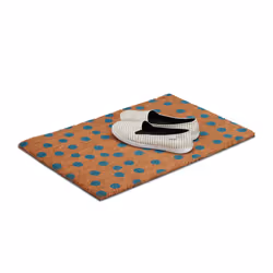 Relaxdays 10020207, Decorative doormat, Indoor/outdoor, Rectangular, Beige, Blue, Pattern, Coconut