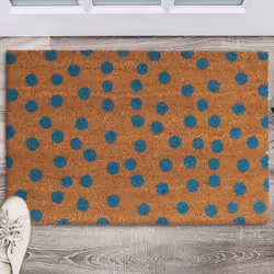 Relaxdays 10020207 Decorative doormat Indoor/outdoor Rectangular Beige, Blue