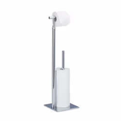 Relaxdays Standing Toilet Paper Holder, Free-Standing Steel Roll Holder for 4 Spare Rolls TP, Chromed, 71 x 20 x 20 cm, Silve ...