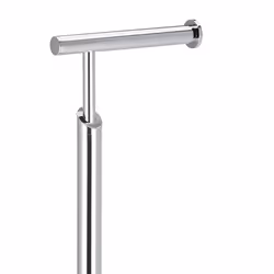 Relaxdays Standing Toilet Paper Holder, Free-Standing Steel Roll Holder for 4 Spare Rolls TP, Chromed, 71 x 20 x 20 cm, Silver
