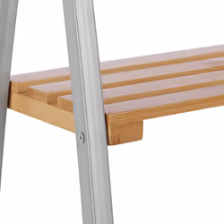 Relaxdays 10021545 Towel holder Floorstanding Stainless steel, Wood - Additional view 6