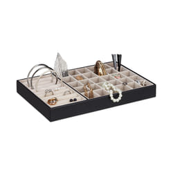 Relaxdays 10021937 jewellery box/pouch/organizer Faux leather, Velvet