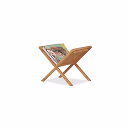 Bamboo Magazine Holder, Newspaper Rack with Handles, Compact, Freestanding, DIN A4 and A5, Natural
