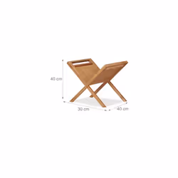 Bamboo Magazine Holder, Newspaper Rack with Handles, Compact, Freestanding, DIN A4 and A5, Natural