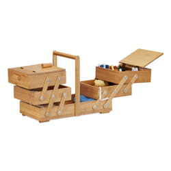 Relaxdays XXL Bamboo Sewing Box Kit
