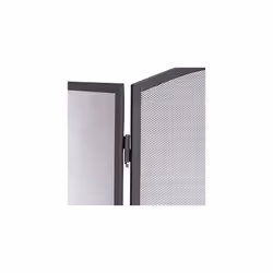 Relaxdays Steel Spark Guard, 3-Panel Fire Screen, Fireplace Fender H x W 62 x 96 cm, Black - Additional view 5