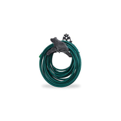 Garden Hose Holder, Cast Iron, Frog, Nostalgic Hose Reel, Wall-Mounted, HxWxD: 19 x 27 x 17 cm, Grey