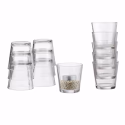Relaxdays 4052025234454, 12 pc(s), Glass, Transparent
