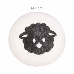 XXL Wool Dryer Balls, Set of 6 New Zealand Balls, Eco-Friendly, Ã 7 cm, White