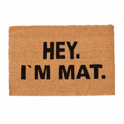 Relaxdays 10023840, Decorative doormat, Indoor/outdoor, Rectangular, Black, Natural, Pattern, Coir