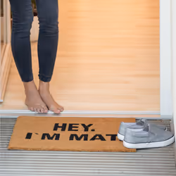 Relaxdays 10023840 Decorative doormat Indoor/outdoor Rectangular Black, Natural