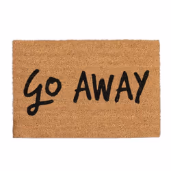 Relaxdays 10023847, Decorative doormat, Indoor/outdoor, Rectangular, Black, Natural, Pattern, Coir