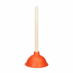 Relaxdays 10023908, Toilet plunger, Orange, Wood, Wood, Rubber, 14.7 cm