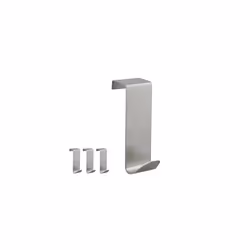 Door Hooks, 4-Piece Stainless Steel Hangers, Rustproof, S - Hooks, Door Clothes Hangers, Silver