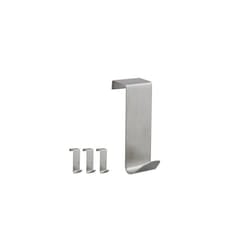 Door Hooks, 4-Piece Stainless Steel Hangers, Rustproof, S - Hooks, Door Clothes Hangers, Silver