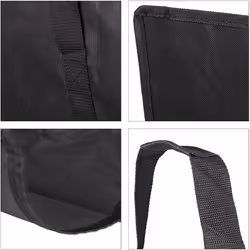Relaxdays Open Firewood Bag, Polyester, Portable Log Holder Basket, Foldable Tote, Durable, Black