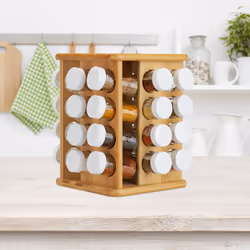 Relaxdays 10024209 Bamboo Spice organizer