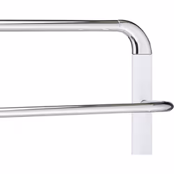 Relaxdays Towel Rack, Chromed Metal Towel Holder, HWD 80x45x20 cm, Clothes Valet, 3 Rails, White/Silver - Additional view 5