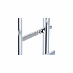 Relaxdays Chrome Rack, 3 Tiers, Half-Round Base, Freestanding Towel Holder, Metal, HWD: 83x40x18 cm, Silver