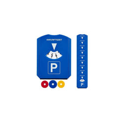 Pack of 10 Parking Discs with Ice Scraper 3 Shopping Cart Chips Rubber Lip Car Timer Robust Plastic Blue