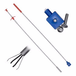 Grabbing Tool Set Of 2, Magnetic Grabber, Flexible Claw Grabber, Reacher, Magnet, Bends, 600 mm, Silver, 10025487