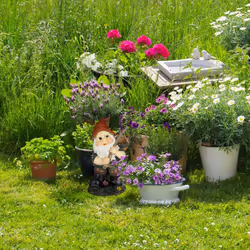 Relaxdays 10025688 garden statue Gnome garden statue Stone Multicolour 1 pc(s) - Additional view 4