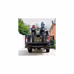 Jerry Can Holder, Car & Truck, 10 & 20L Fuel Canister Carrier, Lockable Metal Cage, Petrol & Diesel, Black