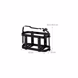 Jerry Can Holder, Car & Truck, 10 & 20L Fuel Canister Carrier, Lockable Metal Cage, Petrol & Diesel, Black