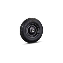 4.80 4.00-8 Wheelbarrow Tyre, Pneumatic Spare Wheel with Steel Rim and Valve, Capacity to 120 kg, Black,10029588