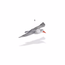 Relaxdays Bird Deterrent Flying Seagull Hanging Decorative Figurine Pigeon Repeller for Garden, Balcony, Patio, White/Grey, 1 ...