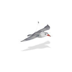 Relaxdays Bird Deterrent Flying Seagull Hanging Decorative Figurine Pigeon Repeller for Garden, Balcony, Patio, White/Grey, 1 Piece