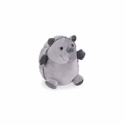 Relaxdays Hedgehog Door Stop, Fabric, for Floor, Heavy, Soft, Decorative Animal Doorstopper, 19.5 cm Tall, Grey