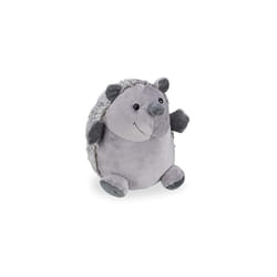 Relaxdays Hedgehog Door Stop, Fabric, for Floor, Heavy, Soft, Decorative Animal Doorstopper, 19.5 cm Tall, Grey