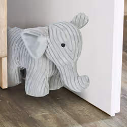 Relaxdays Elephant door stop Grey Polyester, Sand
