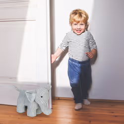 Relaxdays Elephant door stop Grey Polyester, Sand