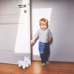 Relaxdays 4052025306090 door stop White Polyester, Sand