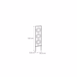 Relaxdays Metal Trellis, Set of 3, for Pluging, Trellis for Climbing Plants, 122 x 30.5 cm, Trellis Garden, Black