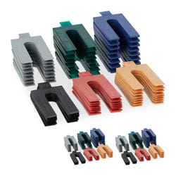 Relaxdays Plastic spacers  Set of 144  glazing Blocks in 6 Sizes  Spacer Plates 1-6 mm  Various colours