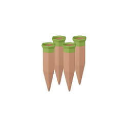 Clay Tips Irrigation, Set of 4, Watering Cones for 1.5 L PET Bottles, for Balcony Boxes and Potted Plants, Terracotta