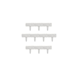 Garden Edging, 10 Piece Set, Flowerbed Lawn Border, Stone Effect, HxW: 10x25 cm, Push-In, Black