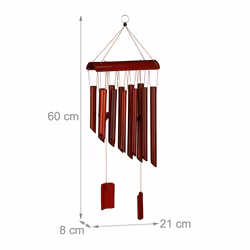 Relaxdays 10041372 wind chime/bell Brown Wood 12 - Additional view 4