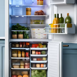 Relaxdays 4052025479206 food storage container Rectangular Transparent, White 4 pc(s)