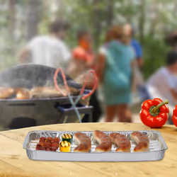 Relaxdays 4052025493769 disposable food tray Silver Aluminium