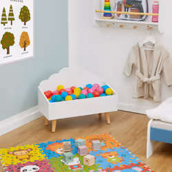 Relaxdays 10050146 Toy storage chest Freestanding White
