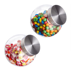 Relaxdays 4052025504366 jar Round Glass, Polypropylene (PP) Transparent