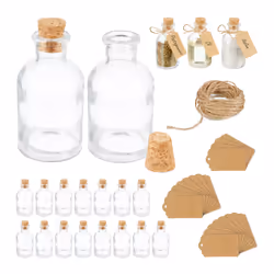 Relaxdays 10048668_683, Universal container, 0.06 L, Glass, Transparent, Detachable lid, 50 mm