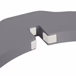 Relaxdays Safety Gate for Children & Pets, Retractable, with Feet and Floor Protectors, Free-Standing, 70 x 154 cm, Grey